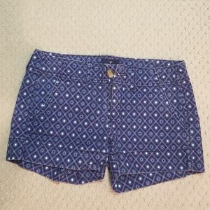 Blue pattern shorts